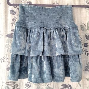 Aerie Frills and Thrills Velvet Skirt